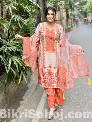 ✨ Premium Quality Dubai Print Three Piece